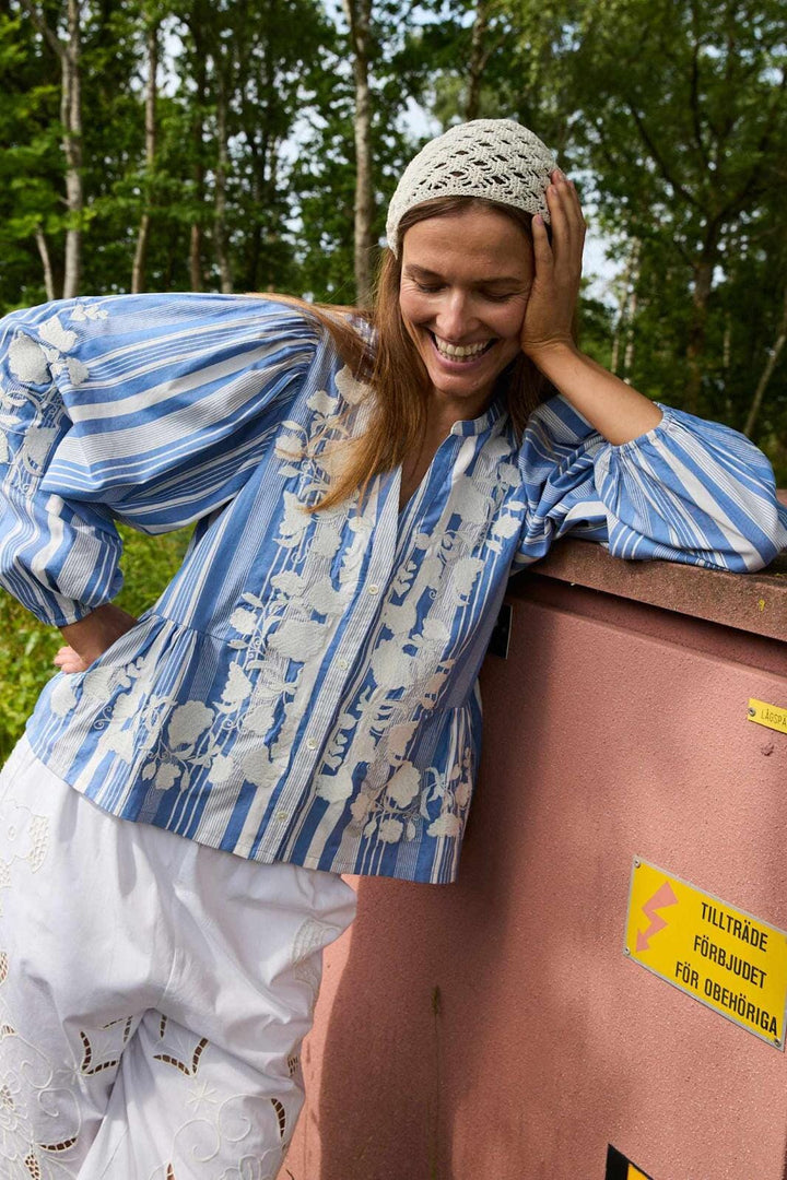 Sissel Edelbo - Juliane Top SE 1772 - Blue Stripes Toppe 