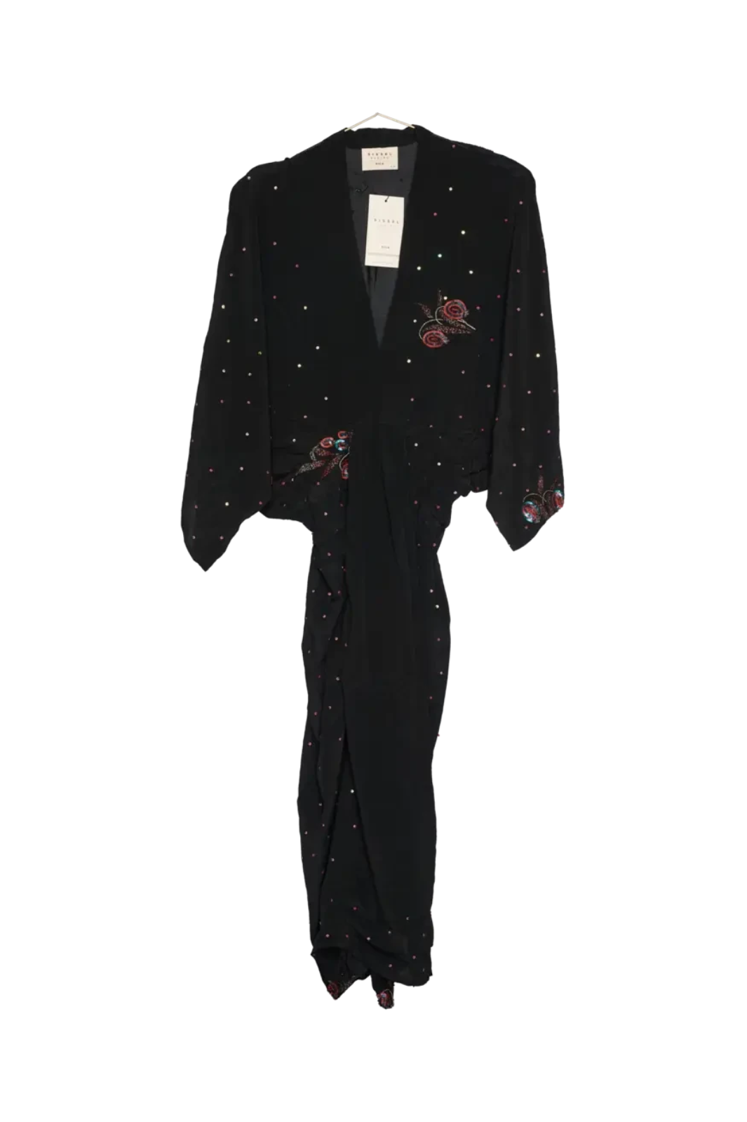 Sissel Edelbo - Juno SILK Dress Sparkling Black SE 1717-1 - Sparkling Black No. 112