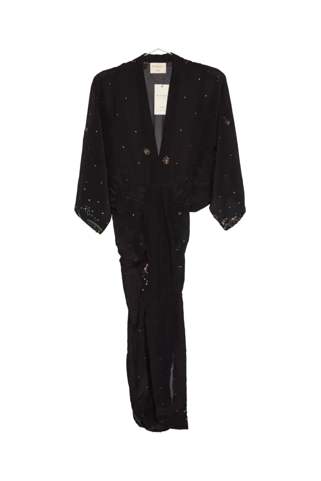 Sissel Edelbo - Juno SILK Dress Sparkling Black SE 1717-1 - Sparkling Black No. 115