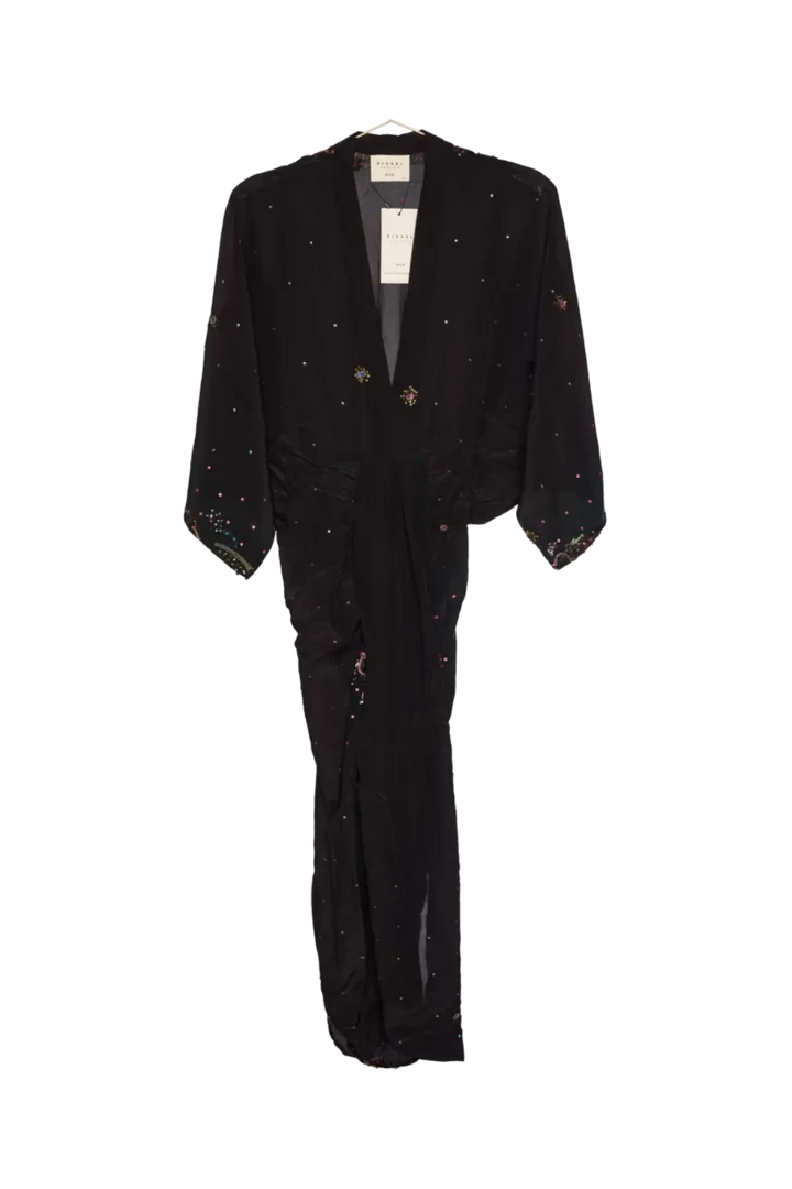 Sissel Edelbo - Juno SILK Dress Sparkling Black SE 1717-1 - Sparkling Black No. 115