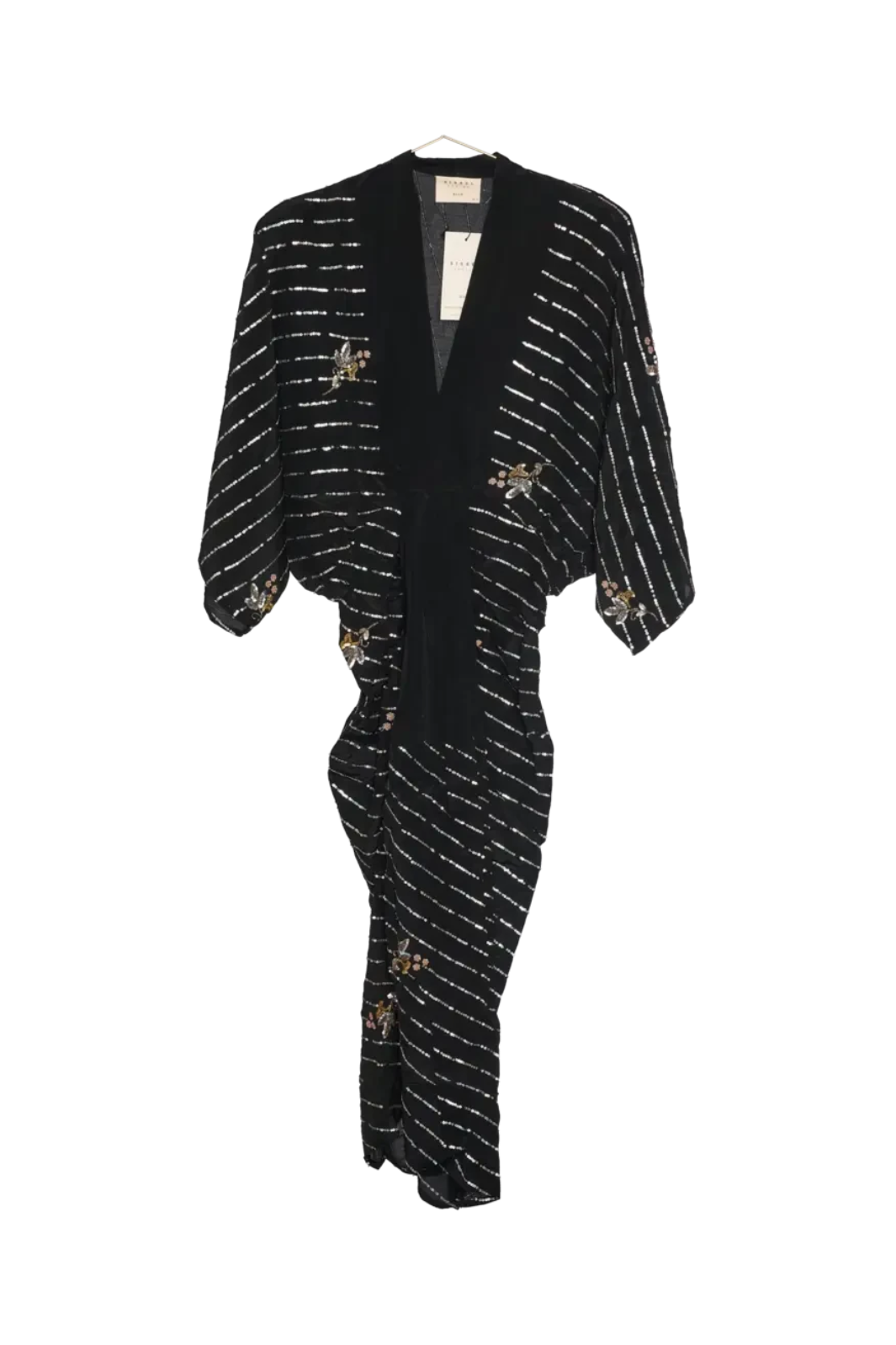 Sissel Edelbo - Juno SILK Dress Sparkling Black SE 1717-1 - Sparkling Black No. 3