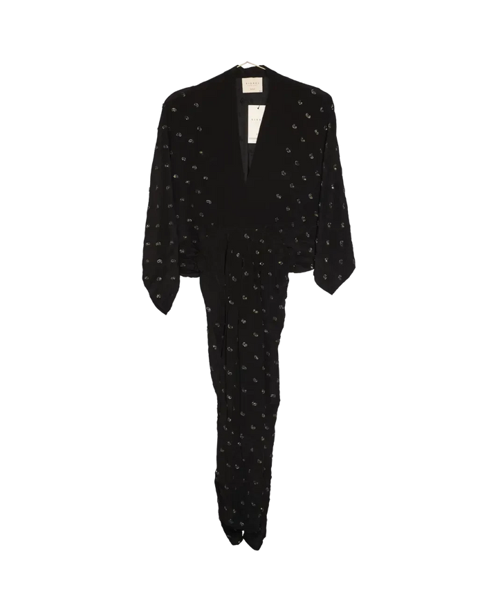 Sissel Edelbo - Juno SILK Dress Sparkling Black SE 1717-1 - Sparkling Black No. 42