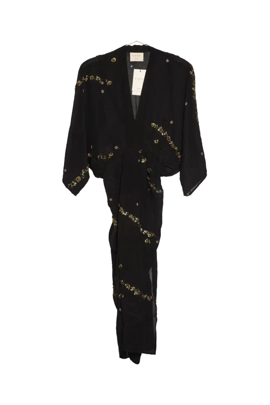 Sissel Edelbo - Juno SILK Dress Sparkling Black SE 1717-1 - Sparkling Black No. 57
