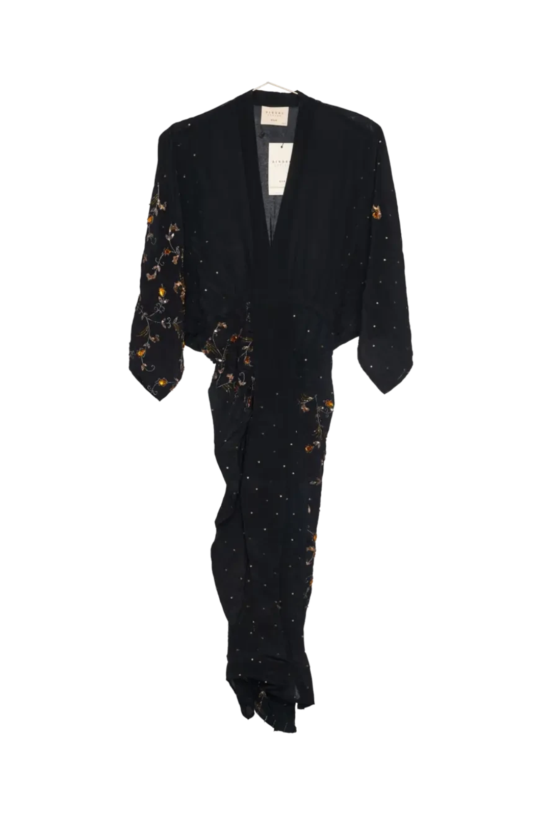Sissel Edelbo - Juno SILK Dress Sparkling Black SE 1717-1 - Sparkling Black No. 7