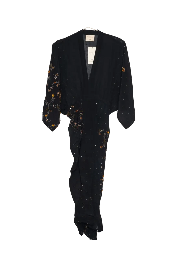 Sissel Edelbo - Juno SILK Dress Sparkling Black SE 1717-1 - Sparkling Black No. 7