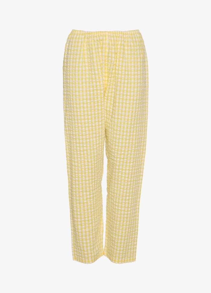 Sissel Edelbo - Kamal Organic Cotton Pants SE 1234 - Yellow Checks Bukser 