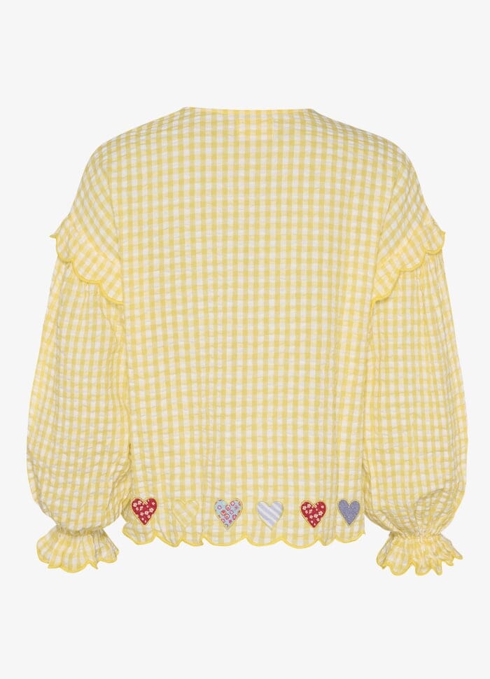 Sissel Edelbo - Kamal Organic Cotton Top SE 1235 - Yellow Checks Skjorter 