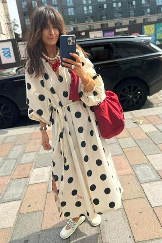 Sissel Edelbo - Lara Dress SE 1729 - Black Dot Kjoler 