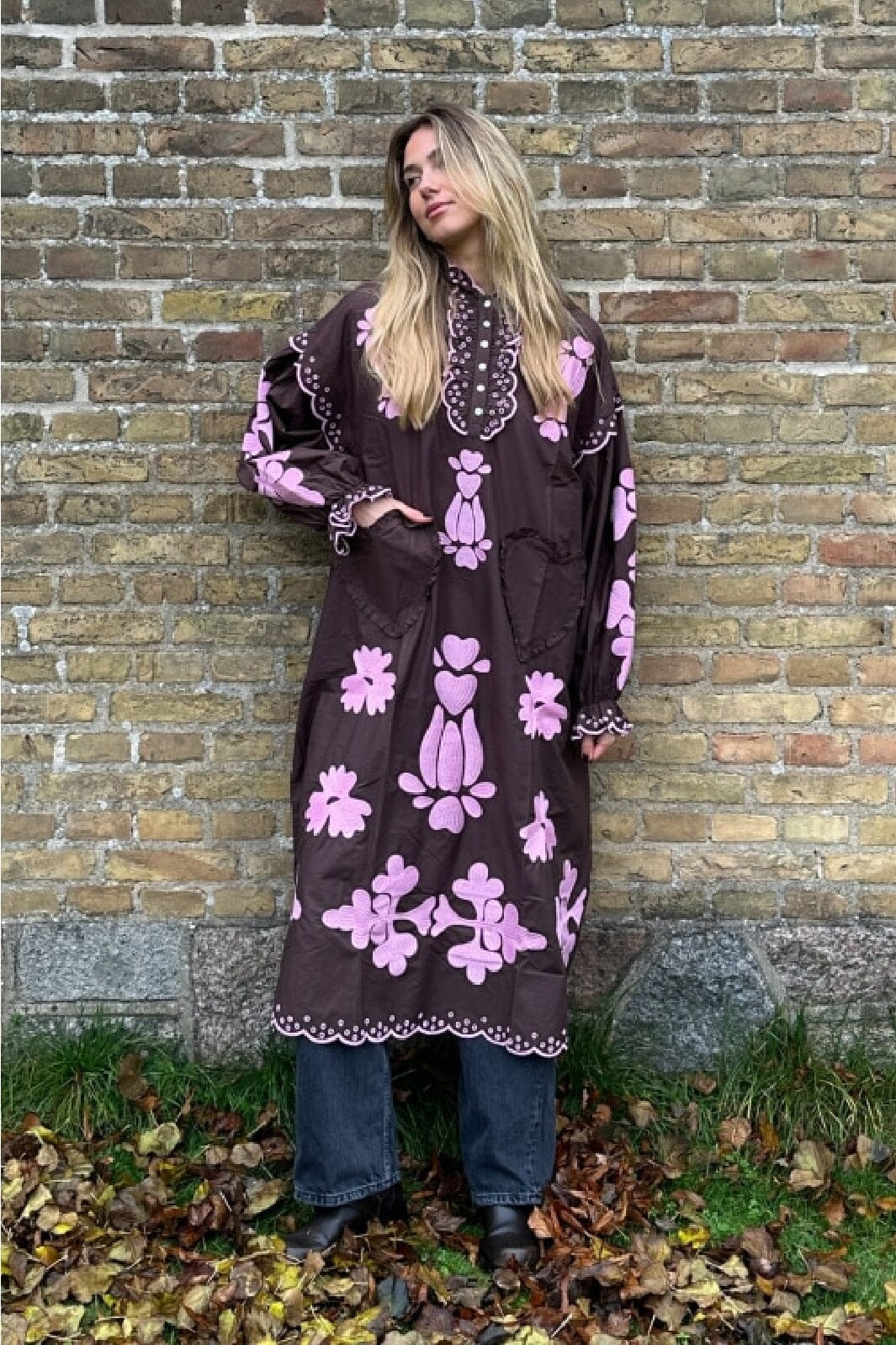Sissel Edelbo - Lilly Organic Cotton Dress SE 1059 - Seal Brown Kjoler 