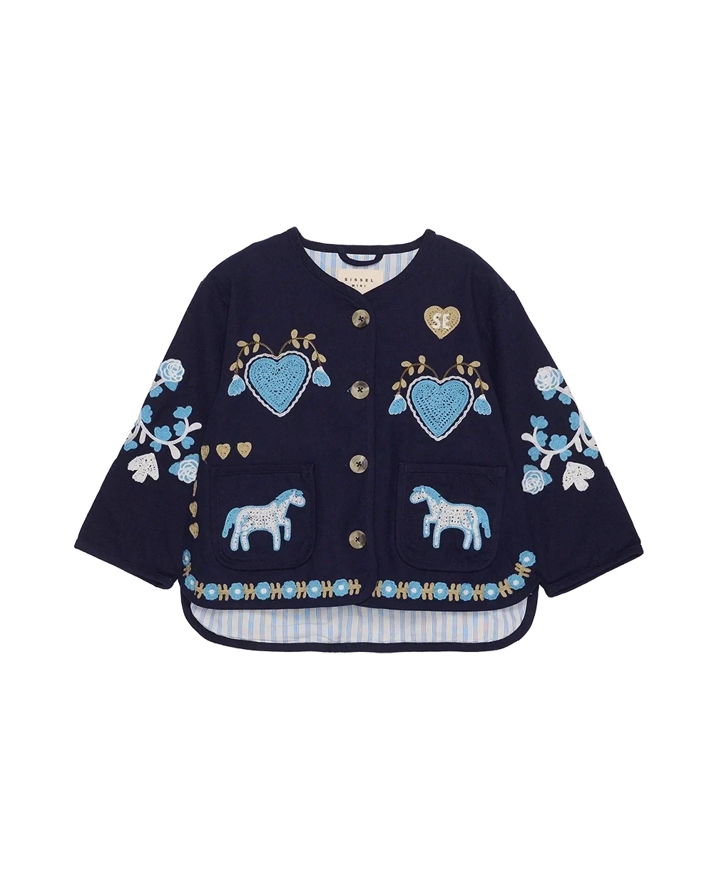Sissel Edelbo - Maggie Mini Jacket Se 2064 - Navy Horses 