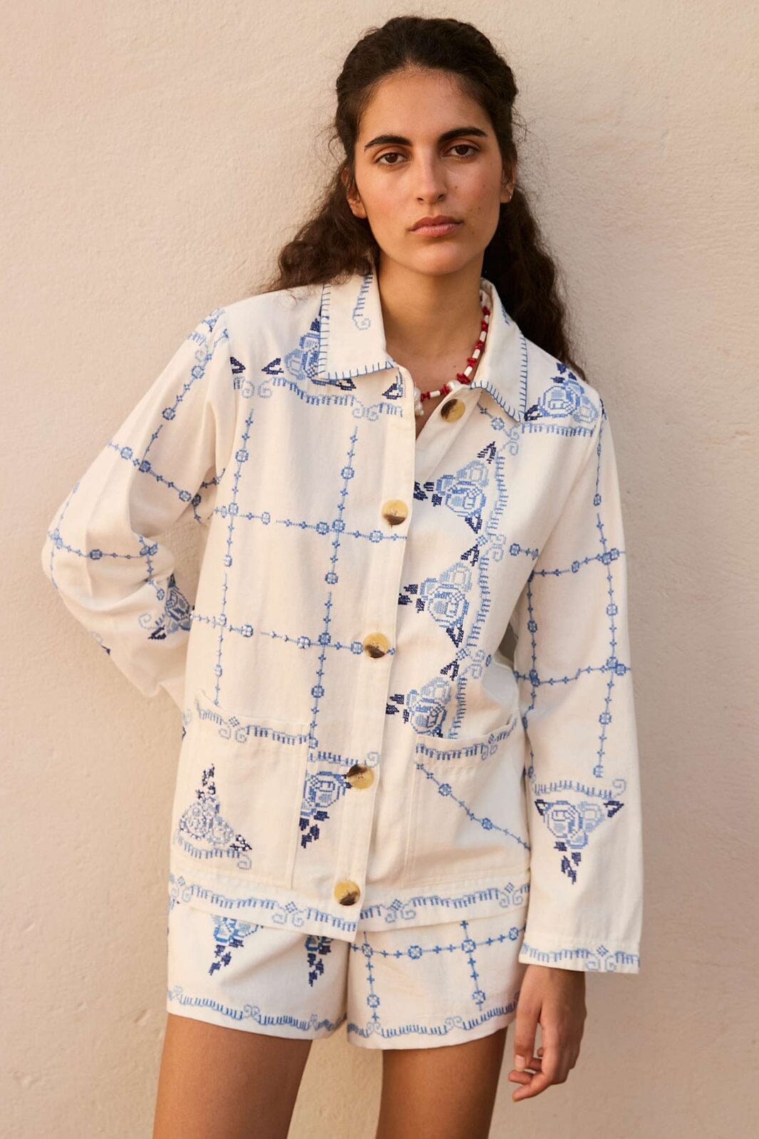 Sissel Edelbo - My Jacket SE 1619 - Ecru Blue