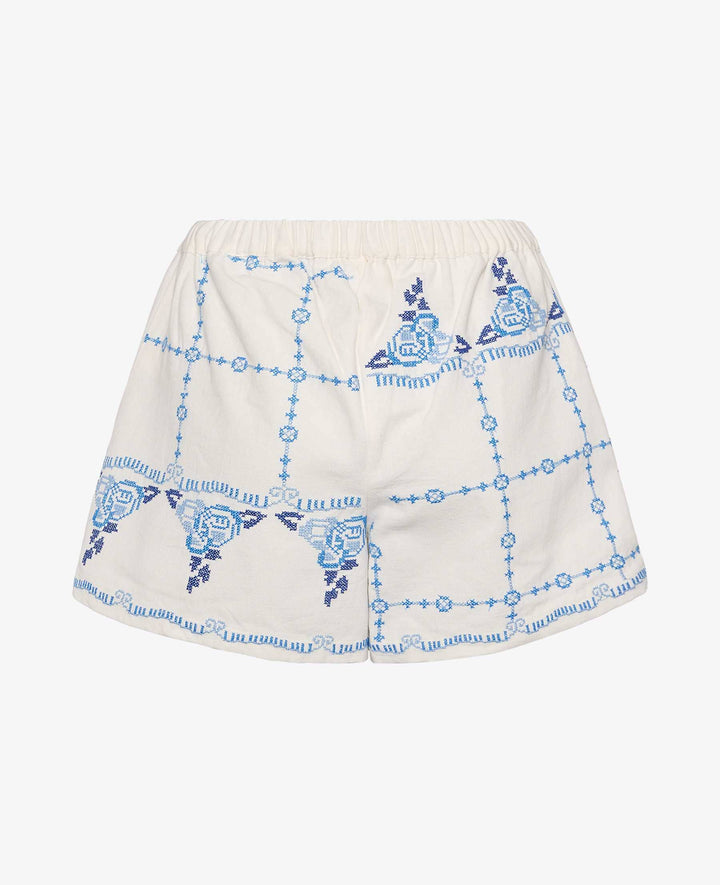Sissel Edelbo - Myra Shorts SE 1620 - Ecru Blue Shorts 