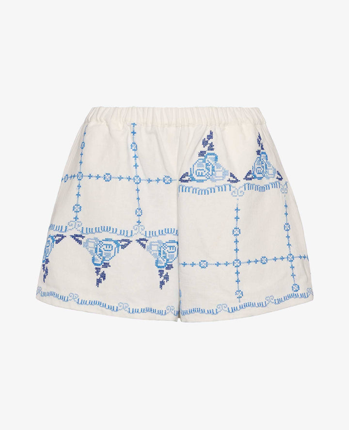 Sissel Edelbo - Myra Shorts SE 1620 - Ecru Blue Shorts 