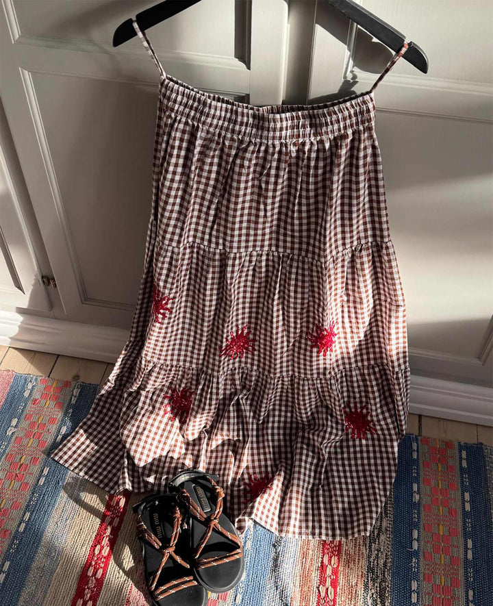 Sissel Edelbo - Nanette Skirt SE 1622 - Brown Checks Nederdele 