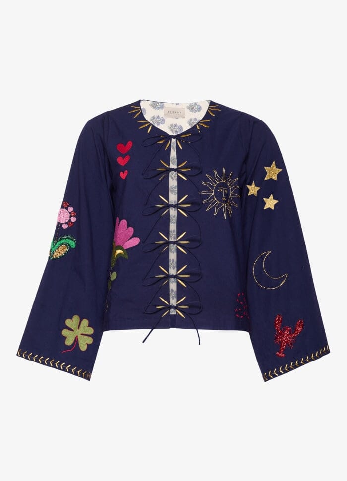 Sissel Edelbo - Sophie Organic Cotton Top • PRE-ORDER SE 1174 - Navy Blazer Skjorter 