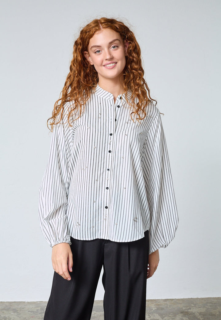 Sisters Point - Elaisa-Sh 19405 - 110 - White/Black Skjorter 