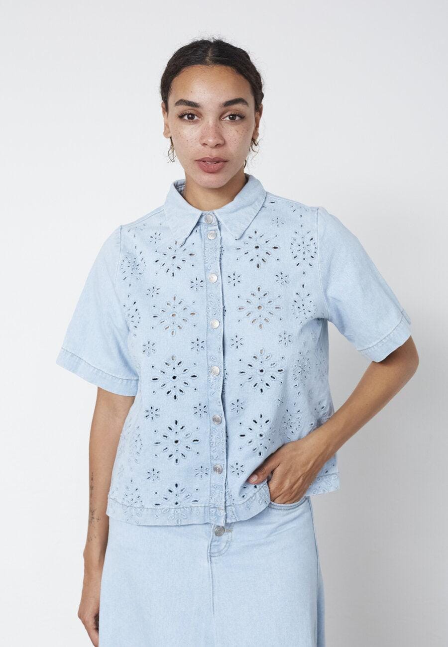 Sisters Point - Elsana-Sh1 19241 - 911 - Light Blue Skjorter 