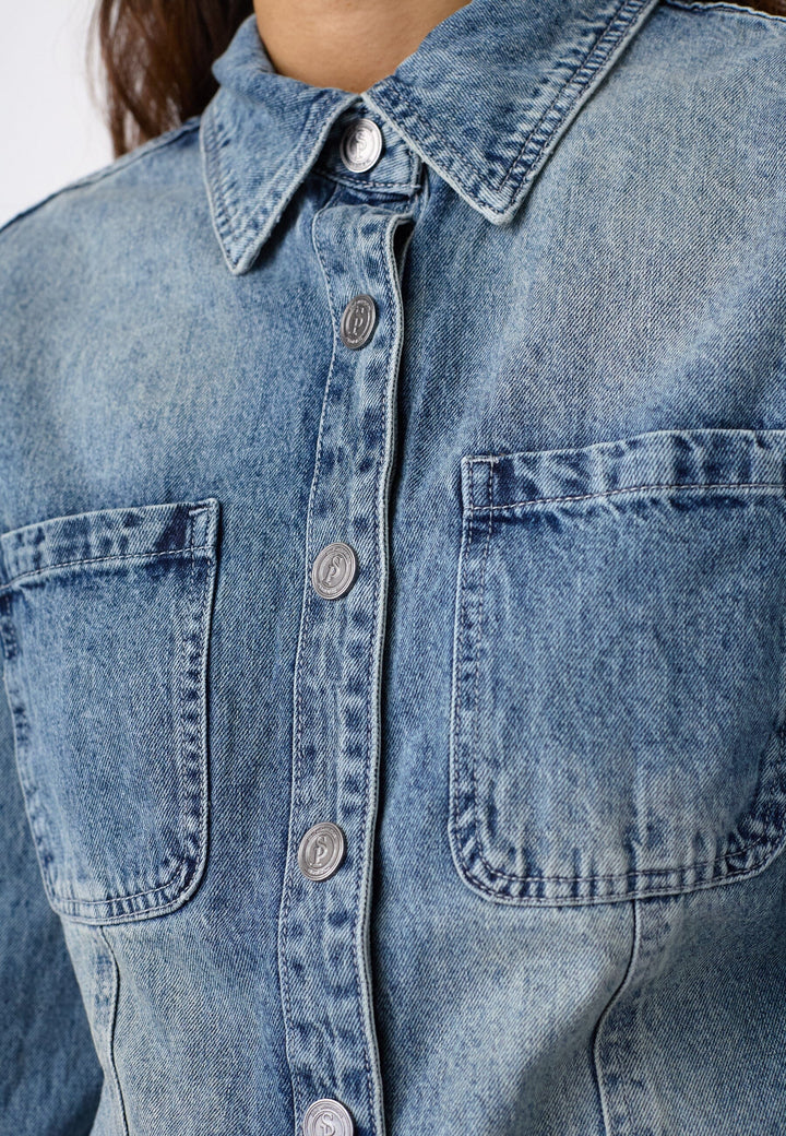 Sisters Point - Fiora-Sh 20121 - 904 - Vintage Denim Jakker 