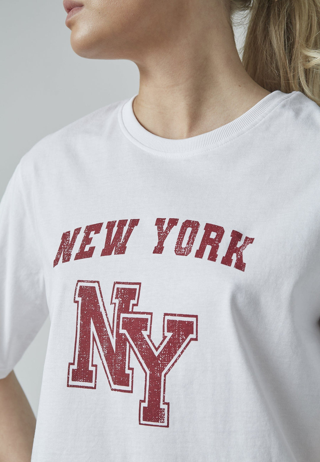Sisters Point - Heda-Loose.Ss10 18795 - 834 - White/Bordeaux T-shirts 
