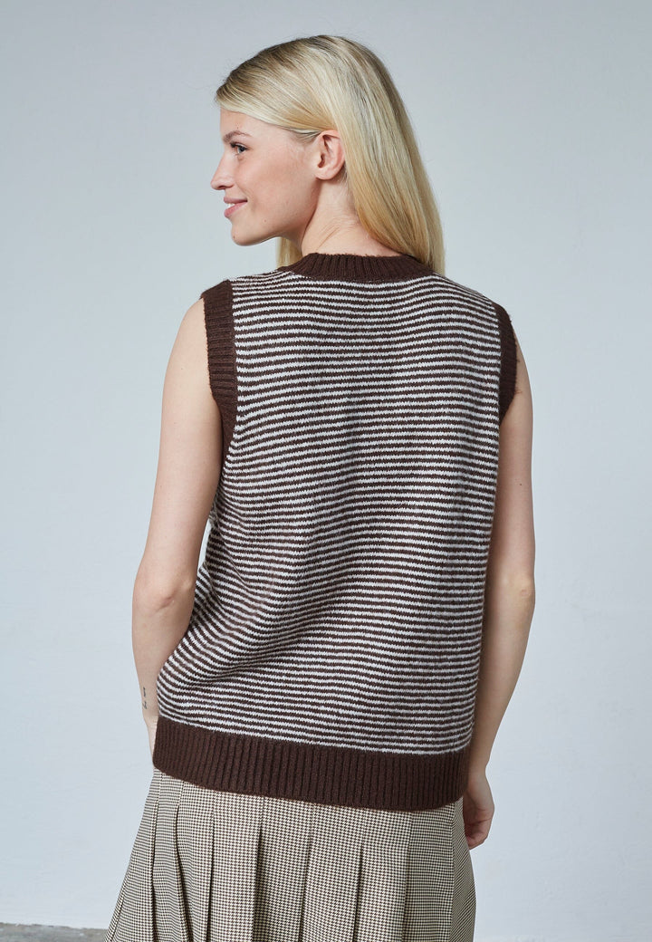 Sisters Point - Megi-Ve 19047 - 831 - Brown/Cream Strikbluser 