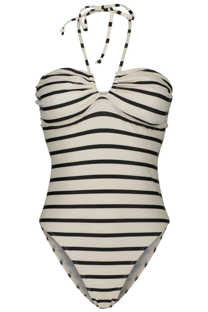 Sofie Schnoor - S241272 Swimsuit - Black Striped Badedragter 