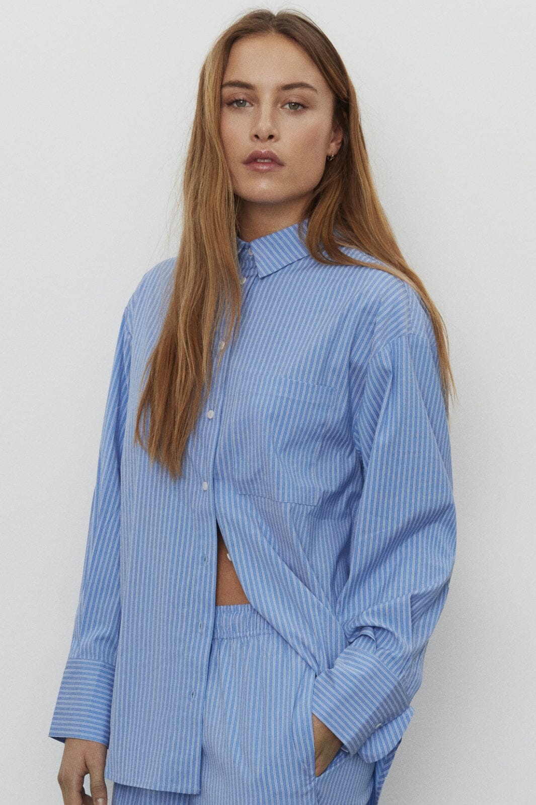 Sofie Schnoor - S241470 Shirt - Blue Striped Skjorter 