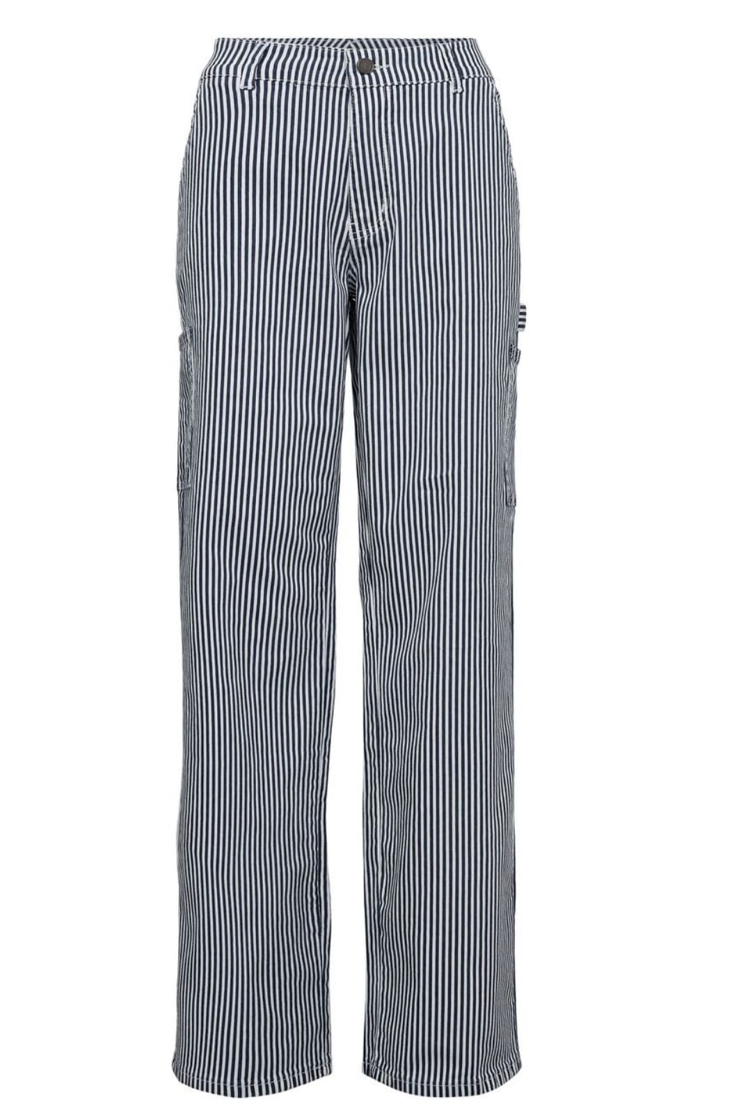 Sofie Schnoor - Snos250 Trousers - Dark Blue Striped Bukser 
