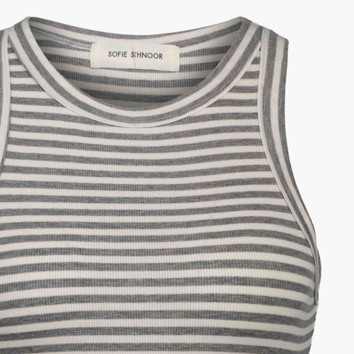 Sofie Schnoor - Snos434 Top - Grey Striped Toppe 