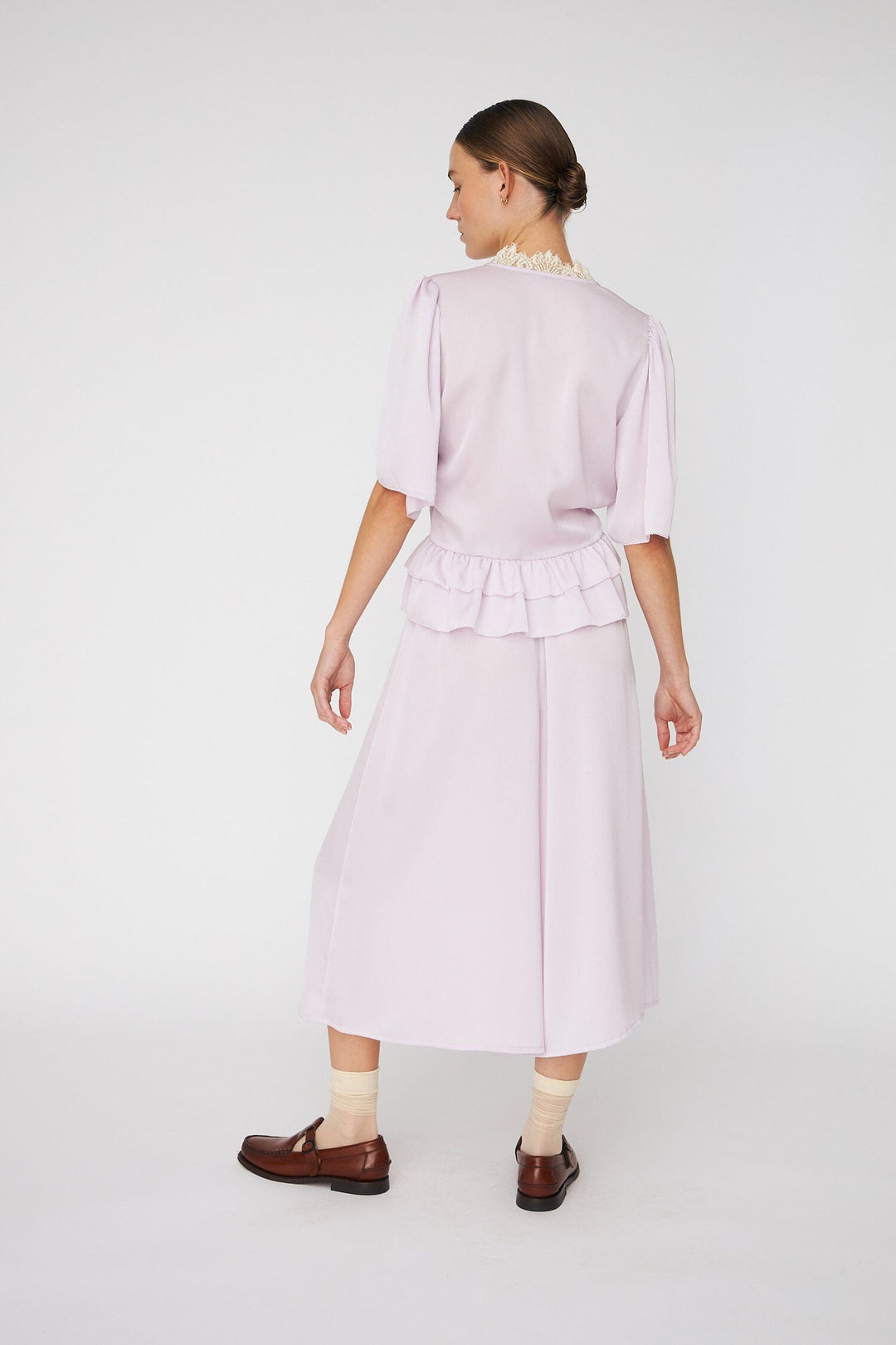 Stella Nova - Delicate Tieband Blousecp62-2489 - 523 Light Purple Bluser 