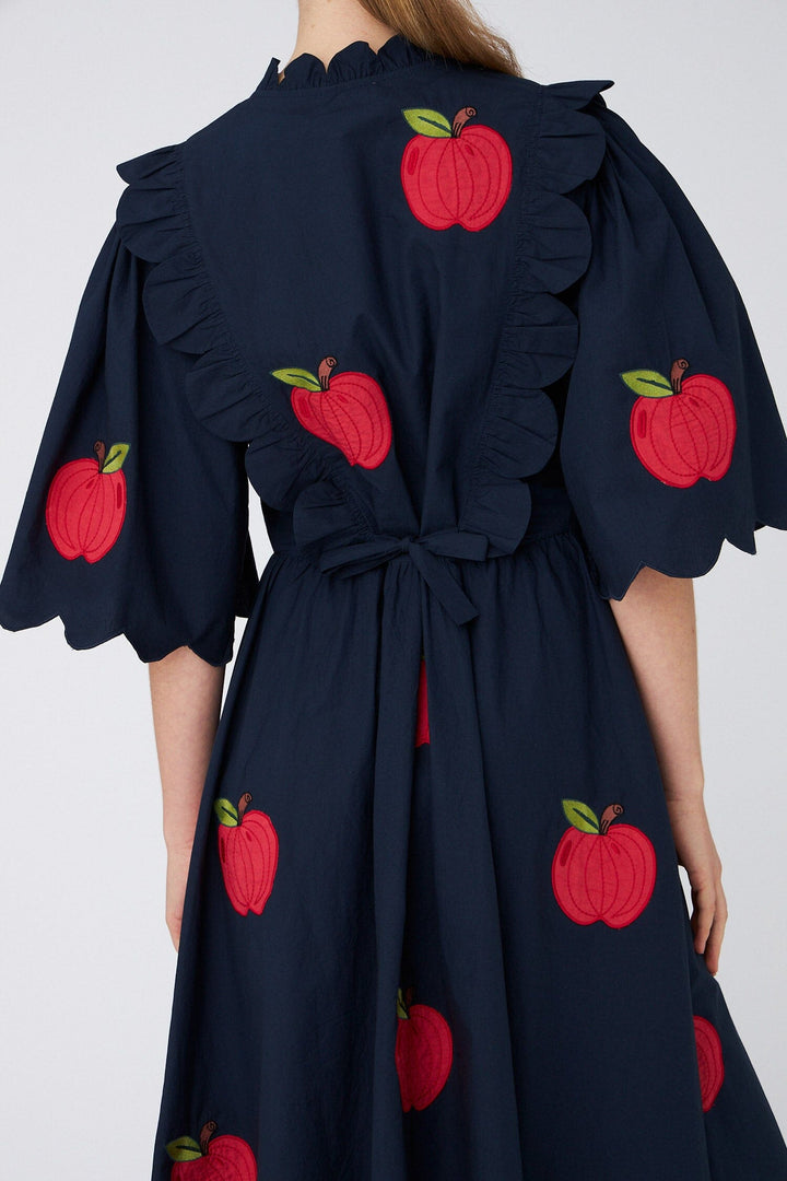 Stella Nova - Embroidered Midi Dresspo53-4352 - 395 Navy Kjoler 