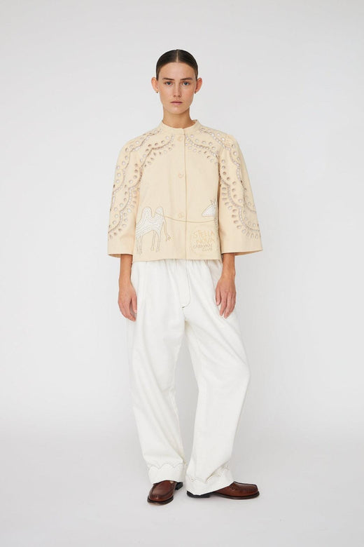 Stella Nova - Embroidery Anglaise Jacketht62-7464 - 036 Creme Tones Jakker 