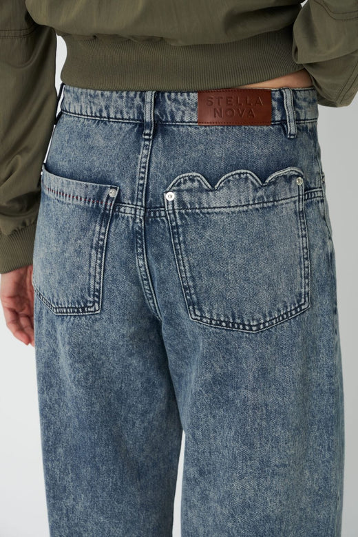 Stella Nova - Scallop Edge Pants Dd63-6547 - 305 Denim Blue Jeans 