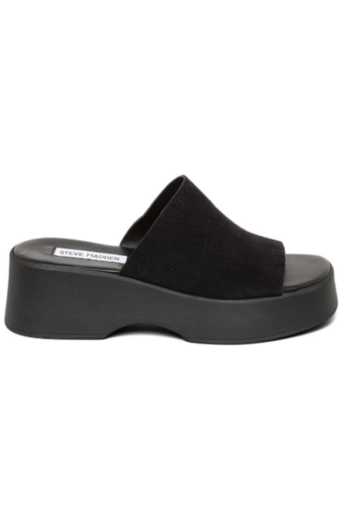 Steve Madden - Slinky30 11001144 - 015 Black Suede Sandaler 