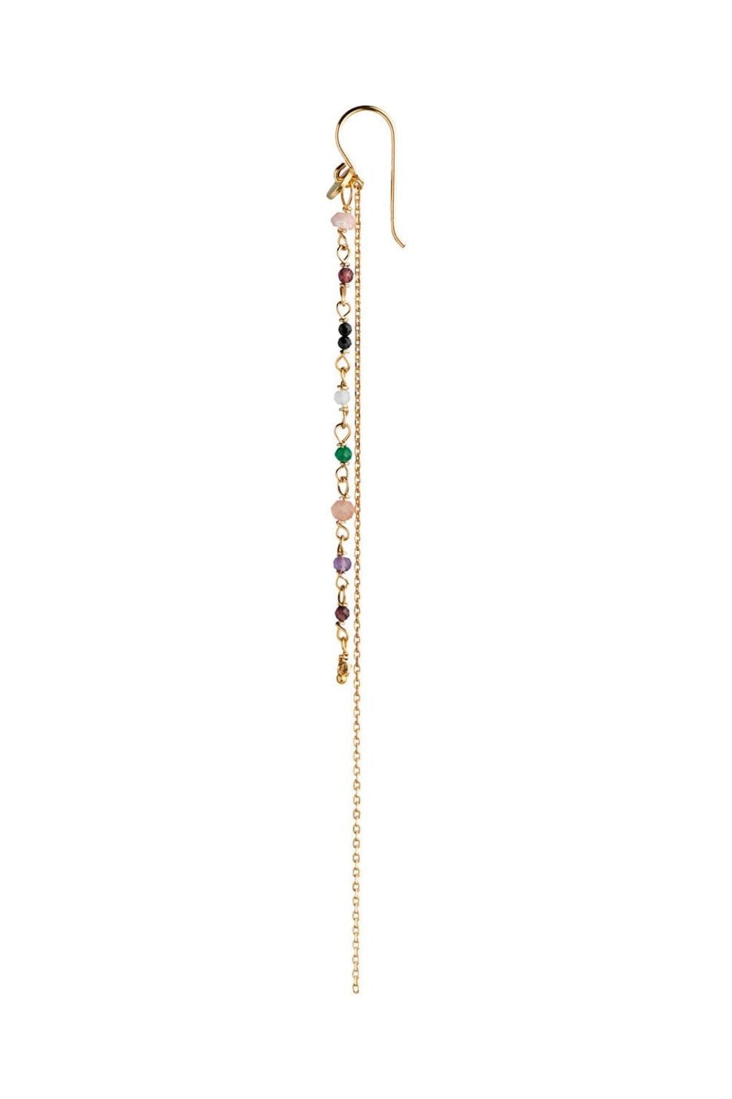 Stine A - Petit Gemstones With Long Chain Earring - 1171-02-S Øreringe 