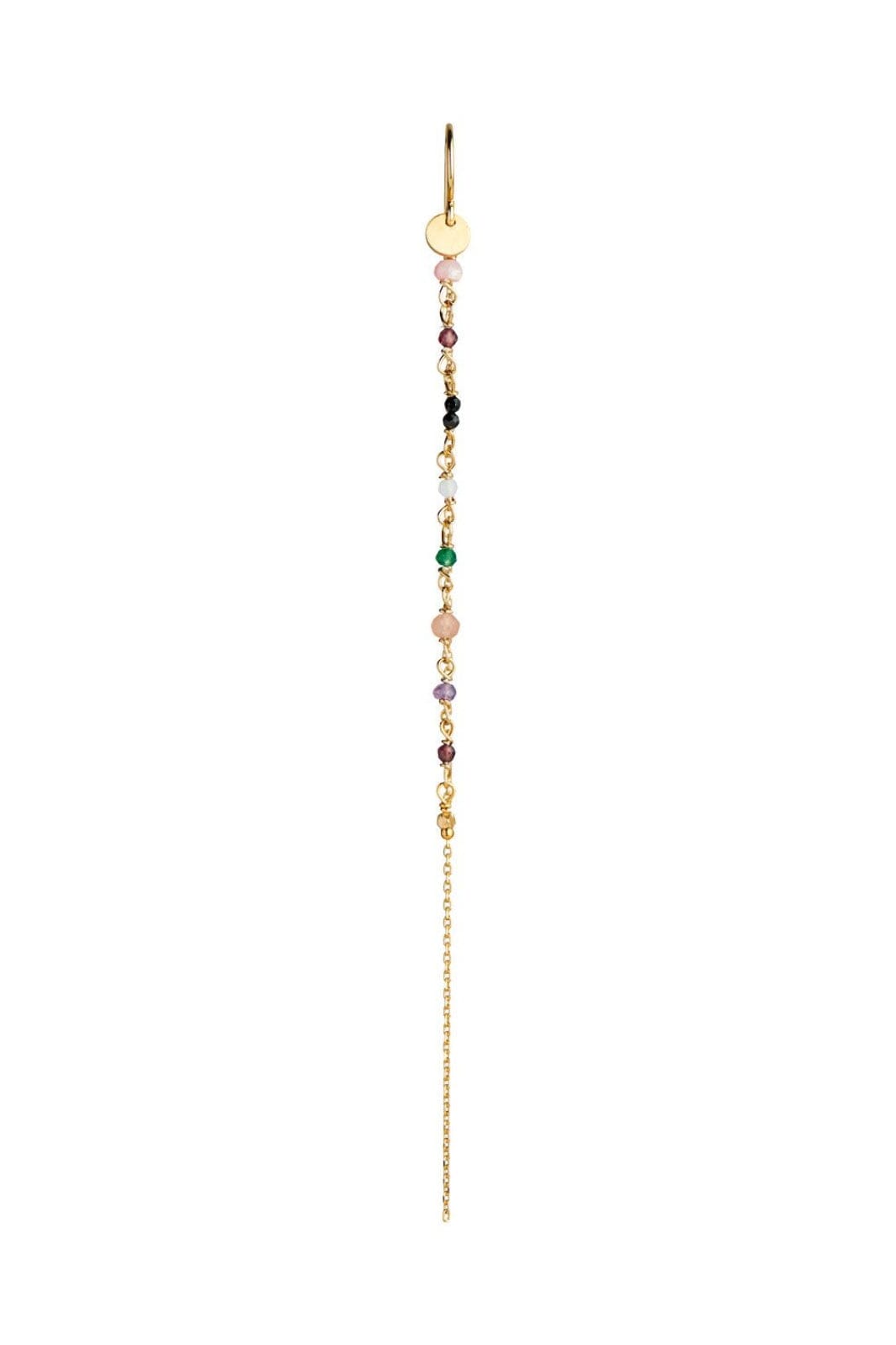 Stine A - Petit Gemstones With Long Chain Earring - 1171-02-S Øreringe 