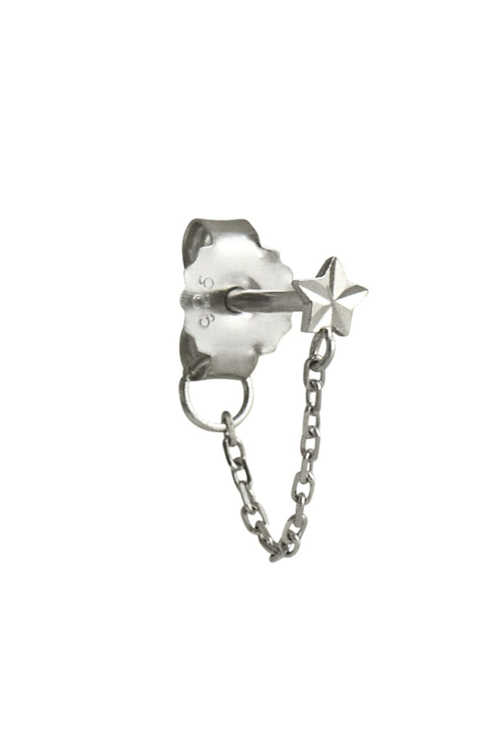 Stine A - Star Etoile With Chain Earring Silver - 1383-00-S