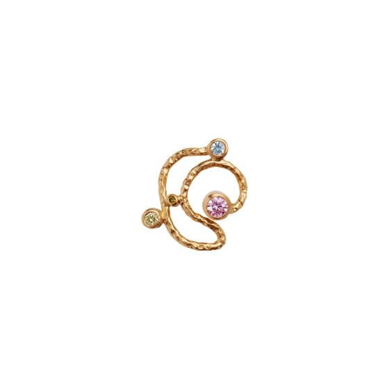 Stine A - Twirly Candy Dots Earring Gold - 1251-02-S Øreringe 