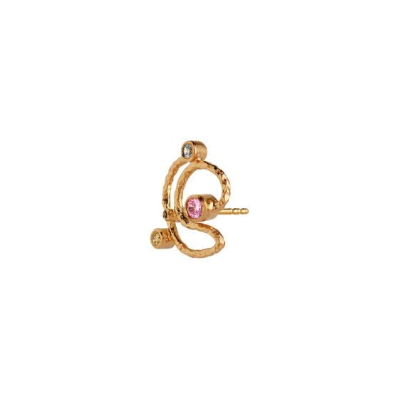 Stine A - Twirly Candy Dots Earring Gold - 1251-02-S Øreringe 
