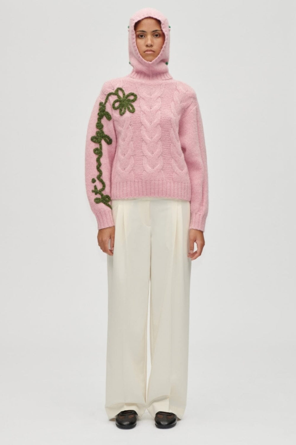 Stine Goya - 2418 Alpaca Knit, Balaclavasg-aw25-a039-2418 - Light Pink
