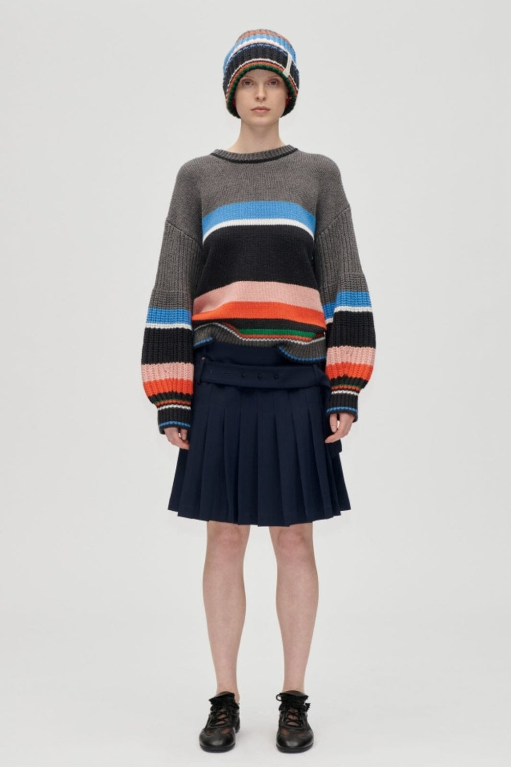 Stine Goya - 2421 Chunky Cotton Wool, Chunky Beaniesg-aw25-a041-2421 - Chunky Stripes
