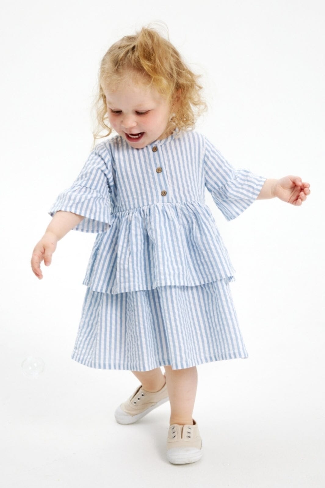 The New Siblings - Tnskojo S_s Dress - Blue Fog Kjoler 