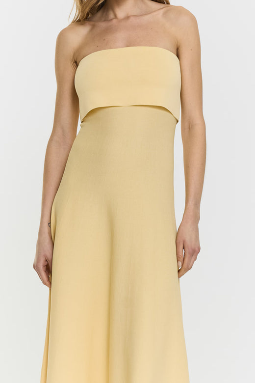 Twist & Tango - Ttclementina Midi Dress - Butter Yellow Kjoler 