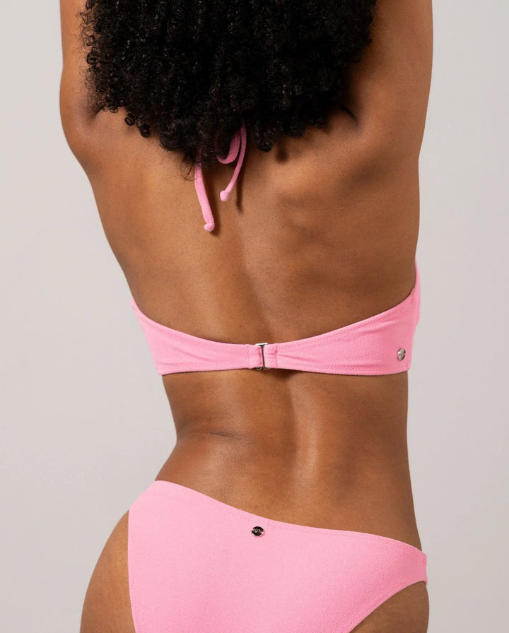 Understatement Underwear - Strappy Bandeau Bikini Top - Pink Bikinier 