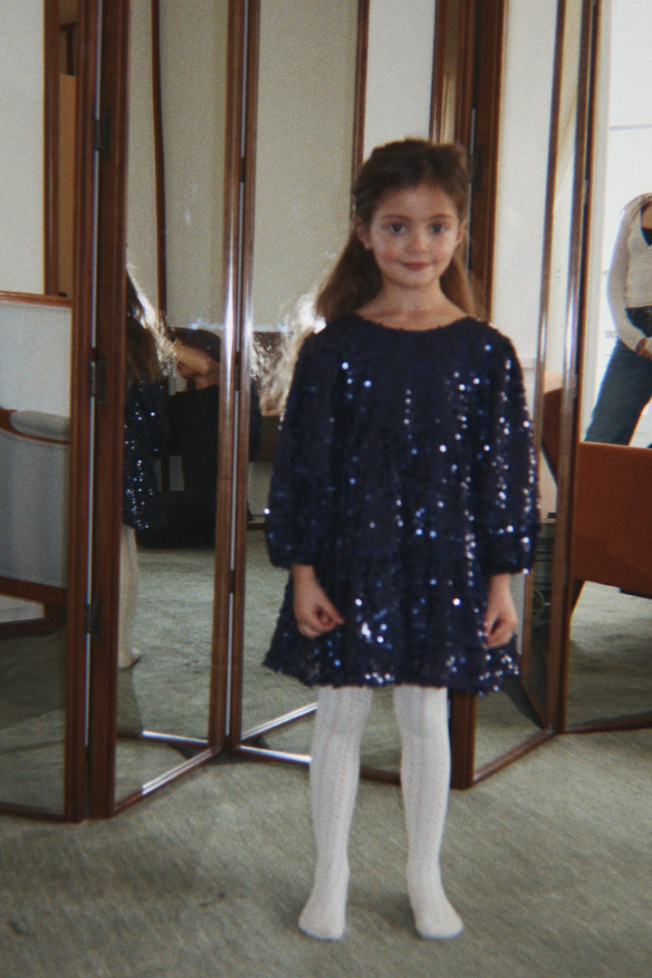 Konges Sløjd - Lila Sequins Bow Dress Ks106100 - Total Eclipse