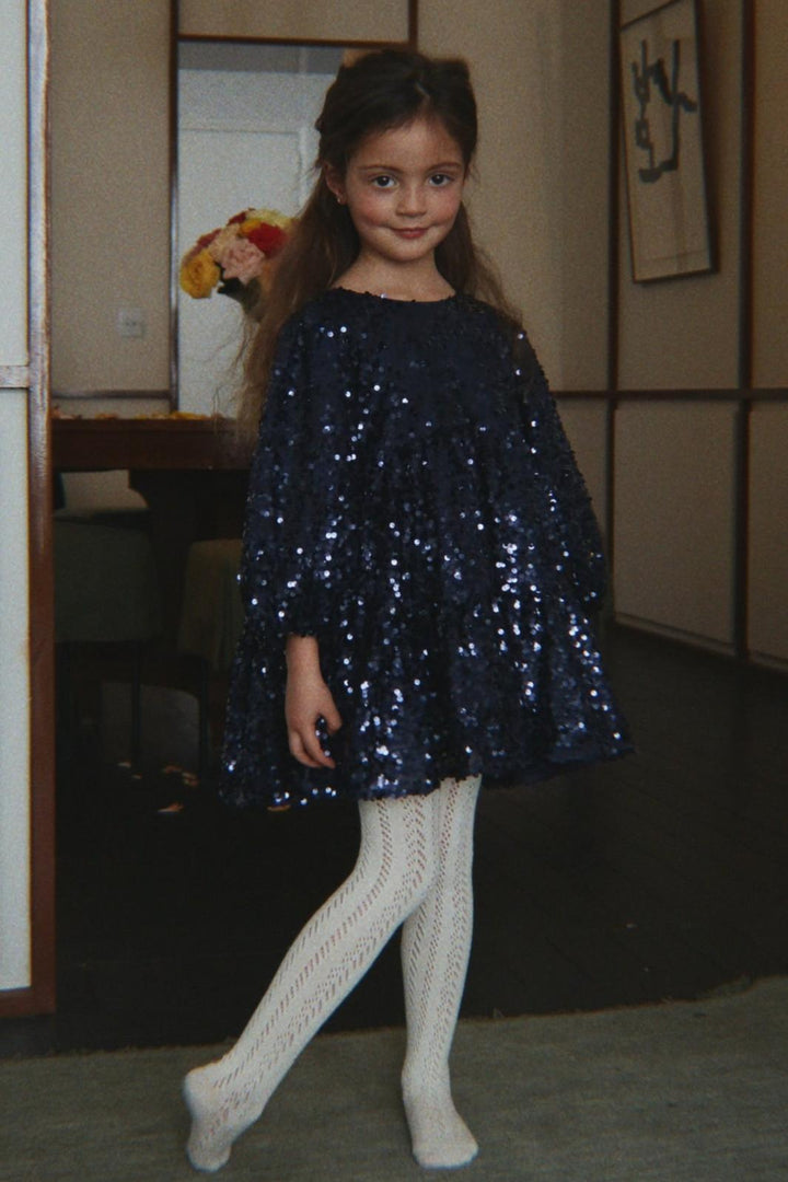 Konges Sløjd - Lila Sequins Bow Dress Ks106100 - Total Eclipse