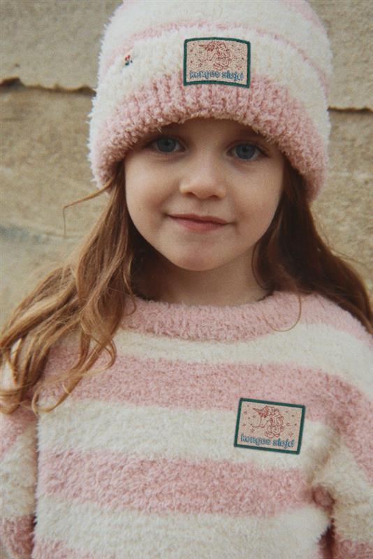 Konges Sløjd - Softy Beanie Ks106236 - Rosy Stripe