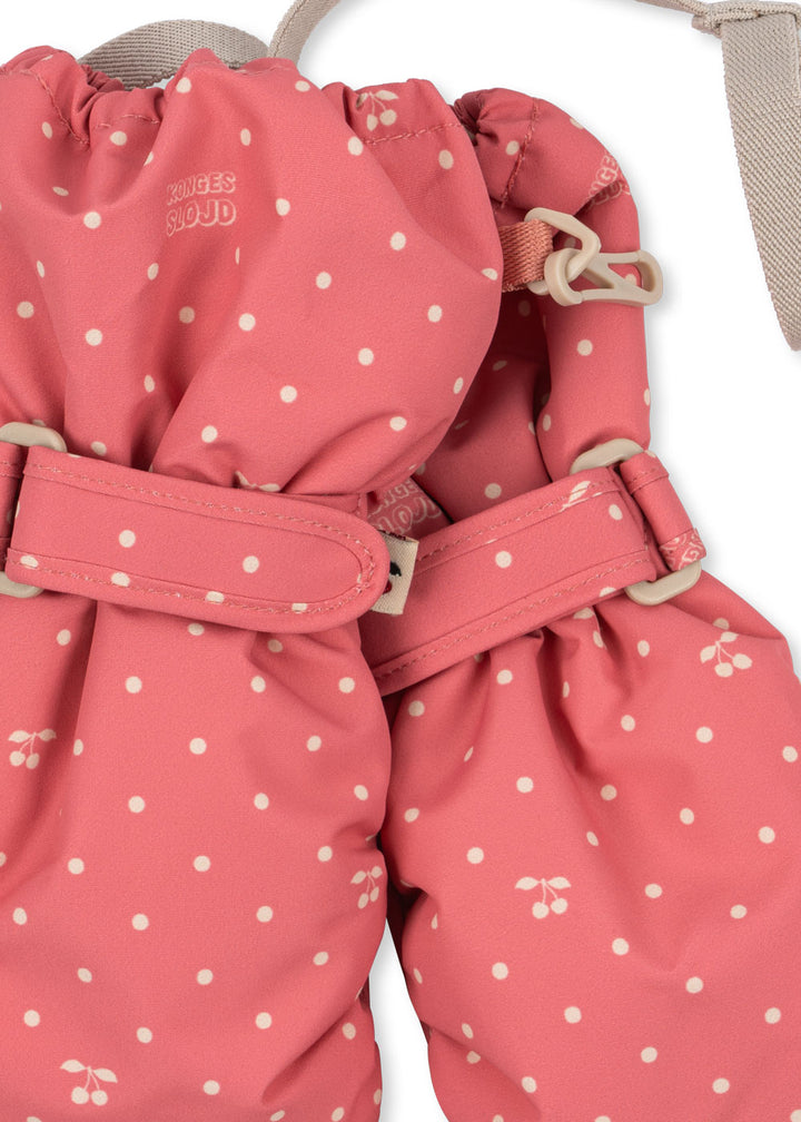 Konges Sløjd - Nohr Snow Mittens Print Ks105747 - Cherry Berry Dot