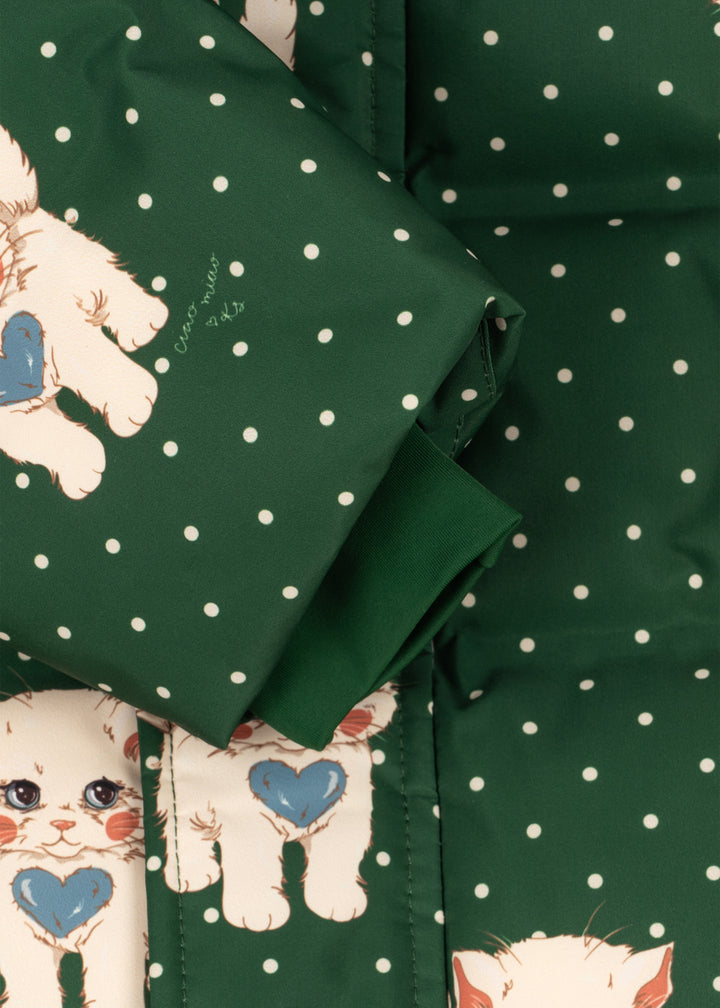 Konges Sløjd - Magnum Down Jacket Print Grs Ks105817 - Dot Miao Verde