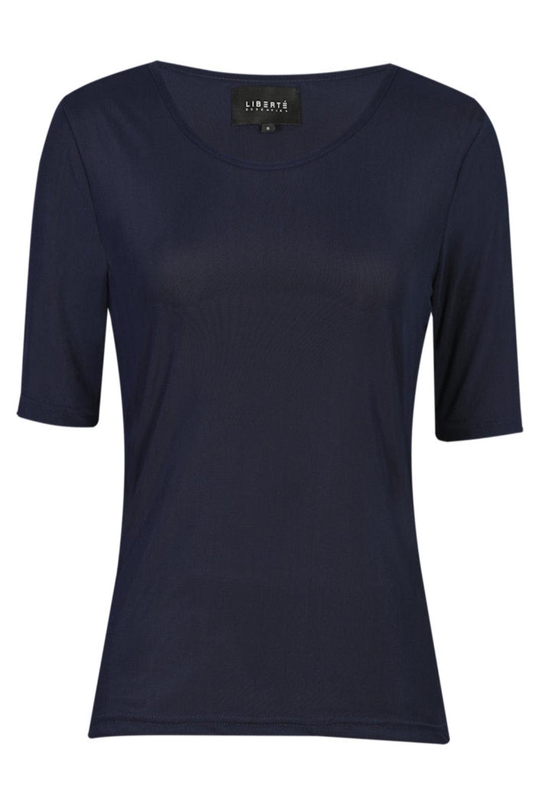 Liberte - Mesh Ss Tshirt 22064 - Navy