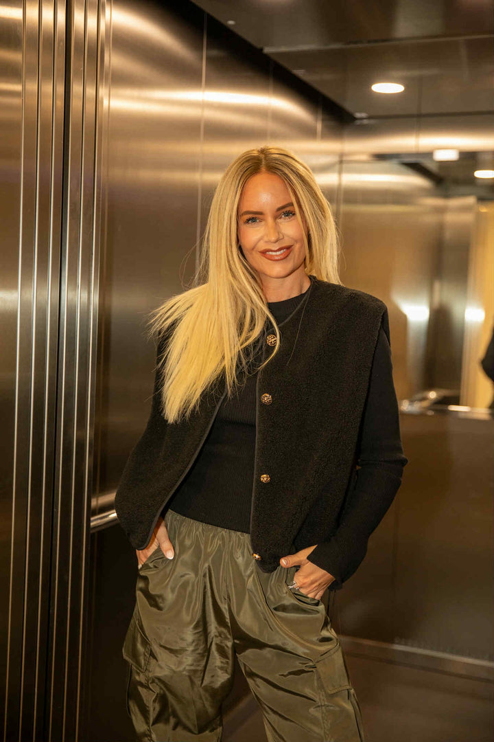 Valentin Studio - Fluffy Vest 167485 - 100 - Black Frakker 